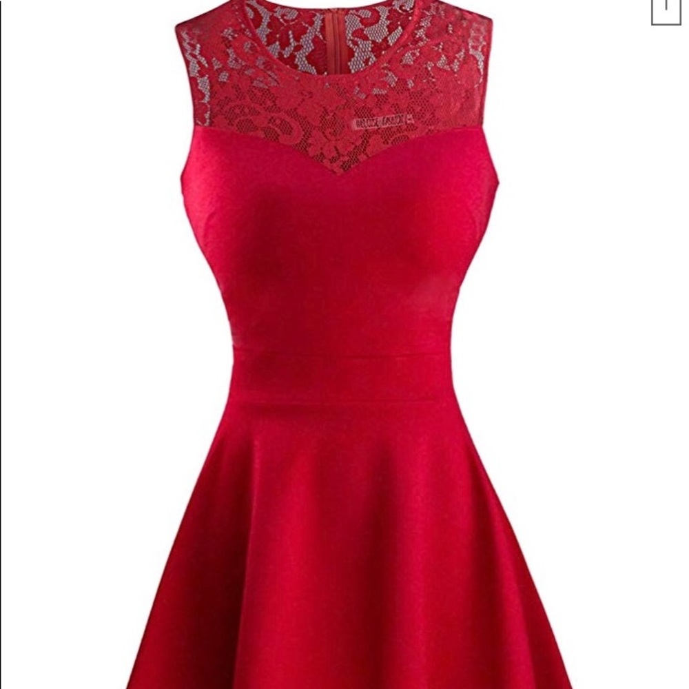 Beautiful Red lace top dress/ New with tags
